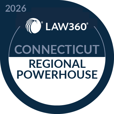 Law360 2026 Regional Powerhouse Badge - Connecticut