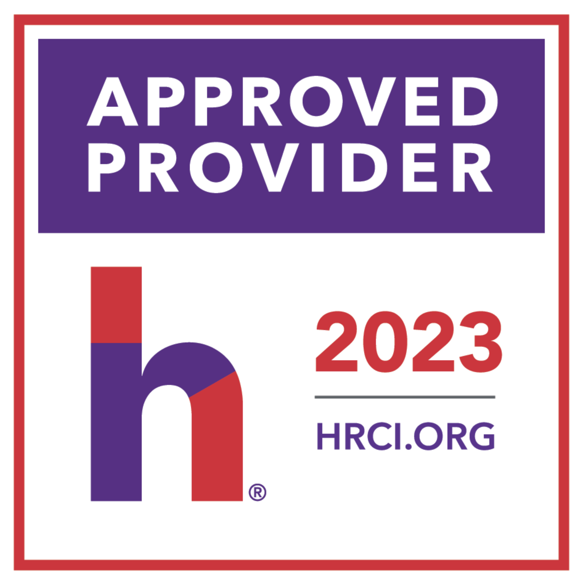 HRCI Approved Provider Badge 2023