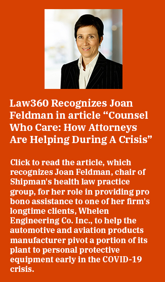 Image linking to Joan feldman Law360 article on PPE
