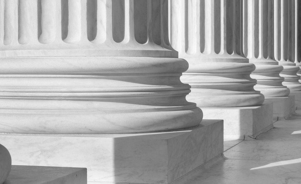 stock photo of U.S. Supreme Court pillars