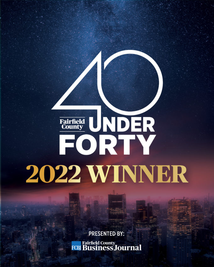 40 Under 40 Winner's Congratulatory badge