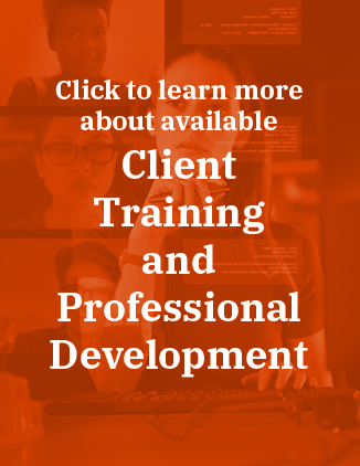 Image click to learn more about Client Training and Professional Development 