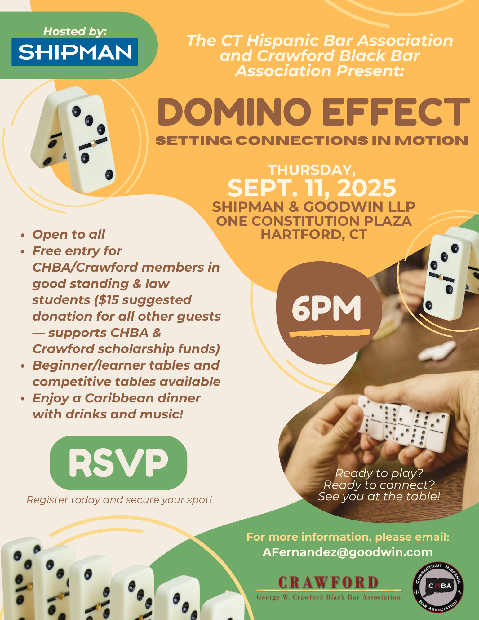 Event flyer for Domino Effect: Setting Connections In Motion on September 11, 2025.