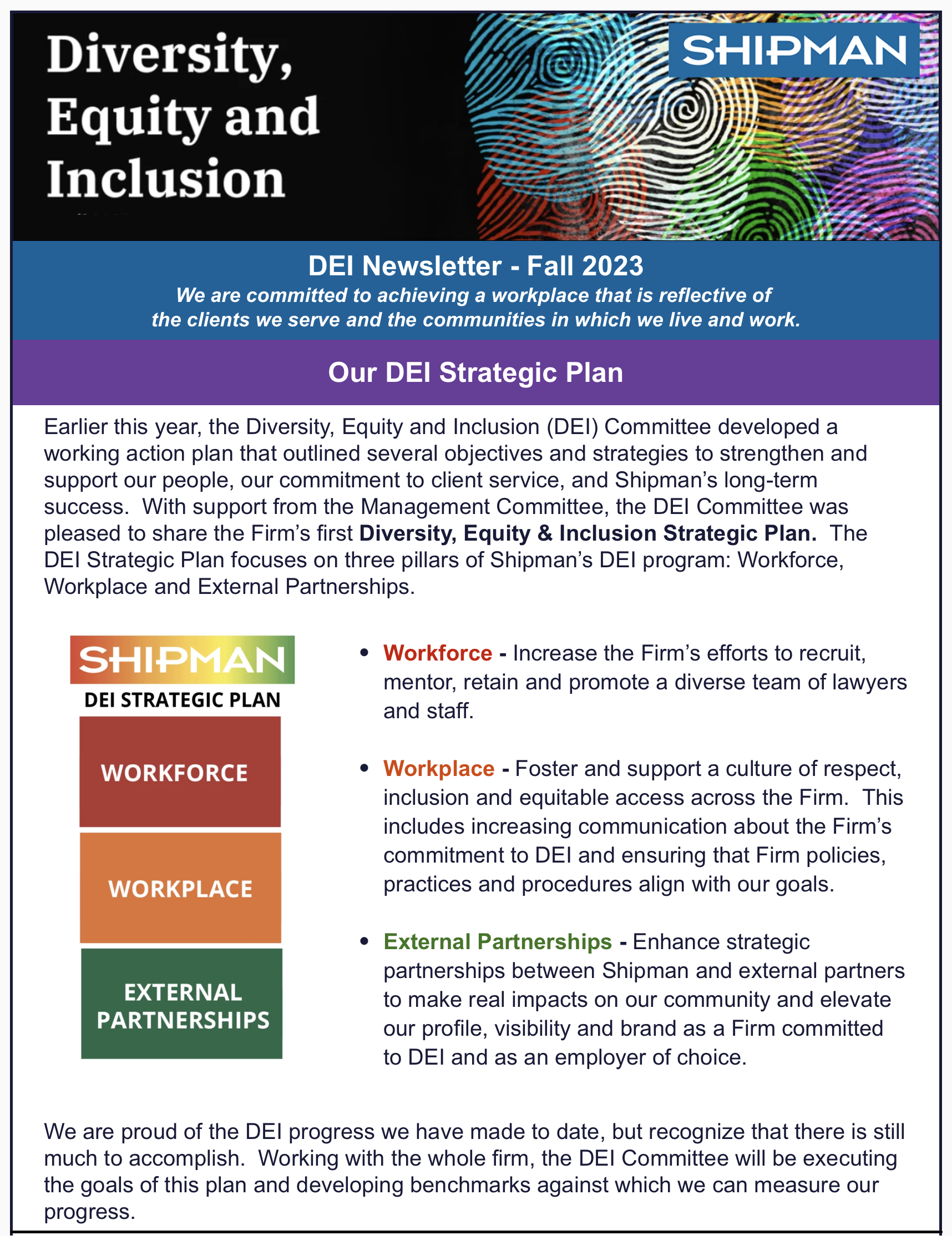Diversity, Equity and Inclusion Cover image fall 2023