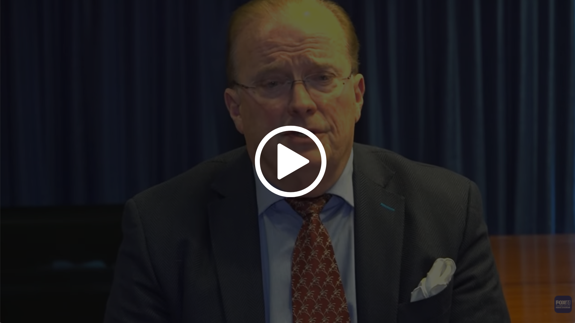 Screenshot of Jim Bergenn on Fox61 News on February 16, 2026 discussing Waterbury captivity case