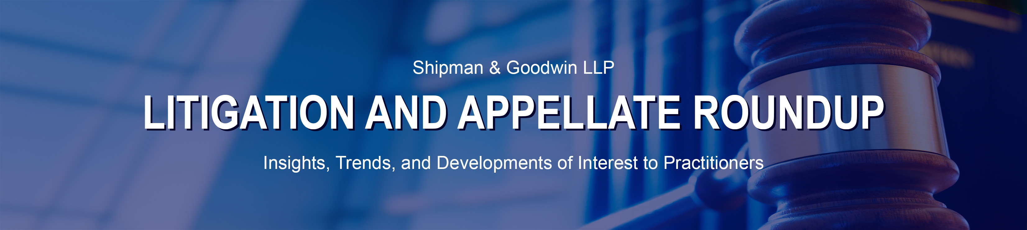 gavel with Litigation and Appellate Roundup, Insights, Trends and Developments of Interest to Practitioners in Connecticut and Beyond