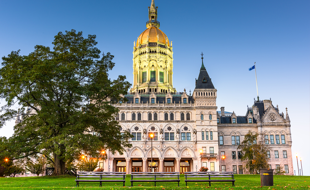 stock image of CT state capitol building