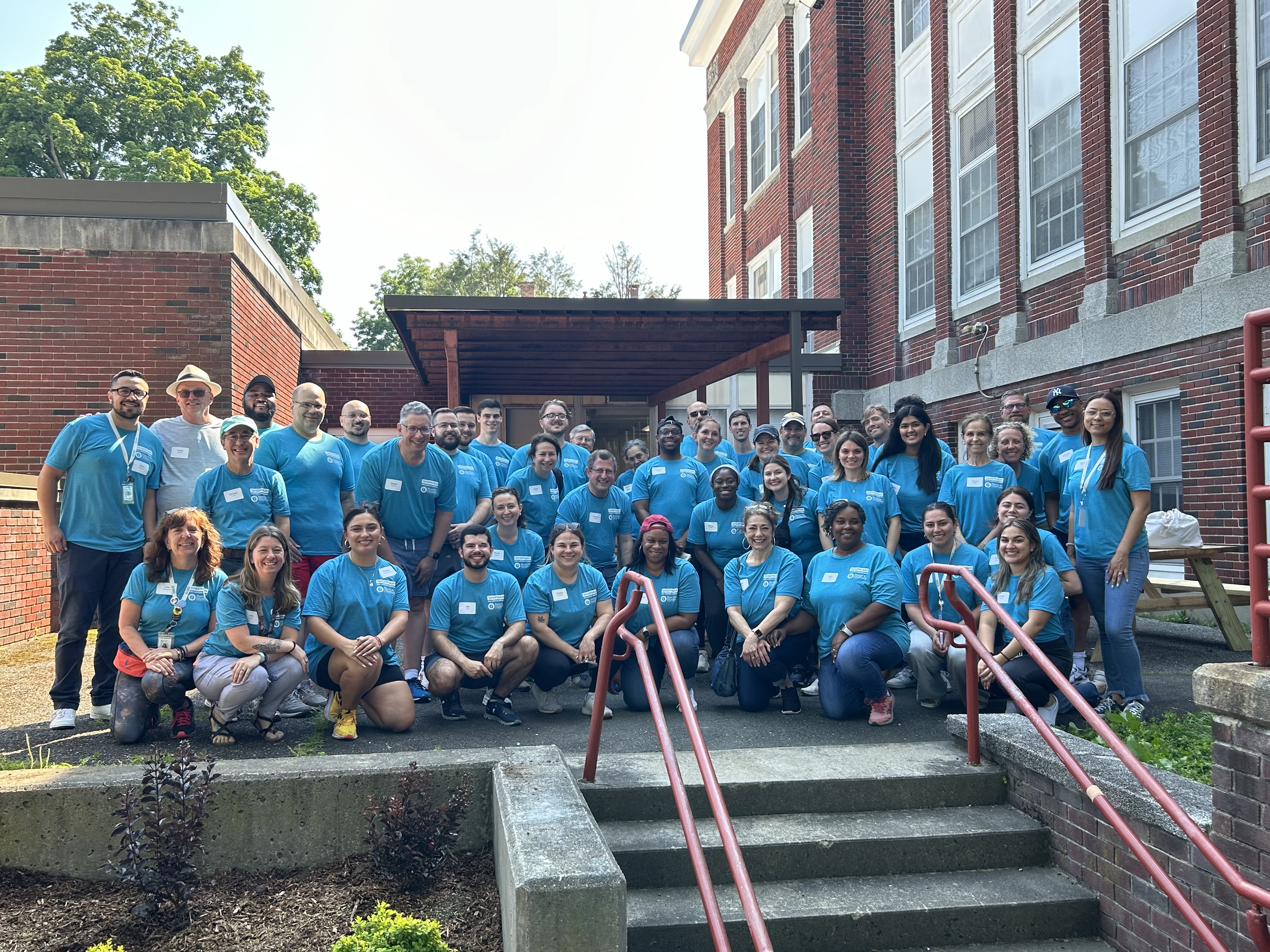 image of Shipman's team at community service day for FCA Norwalk