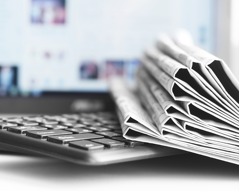 stock image of newspapers