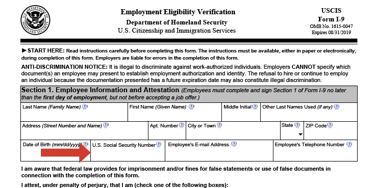 form i-9 social security number
 Employers Should Review USCIS Fillable Forms I-8 Completed ...